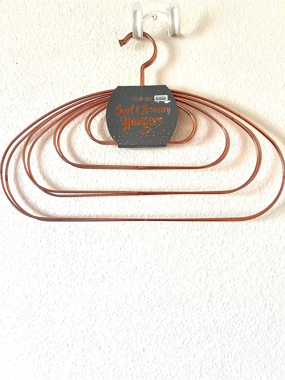 NWT Set of 2 Metallic Copper Scarf & Accessory Hangers
